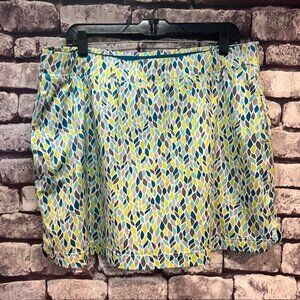 Maggie Lane Multicolored Pull On Skort Size 16